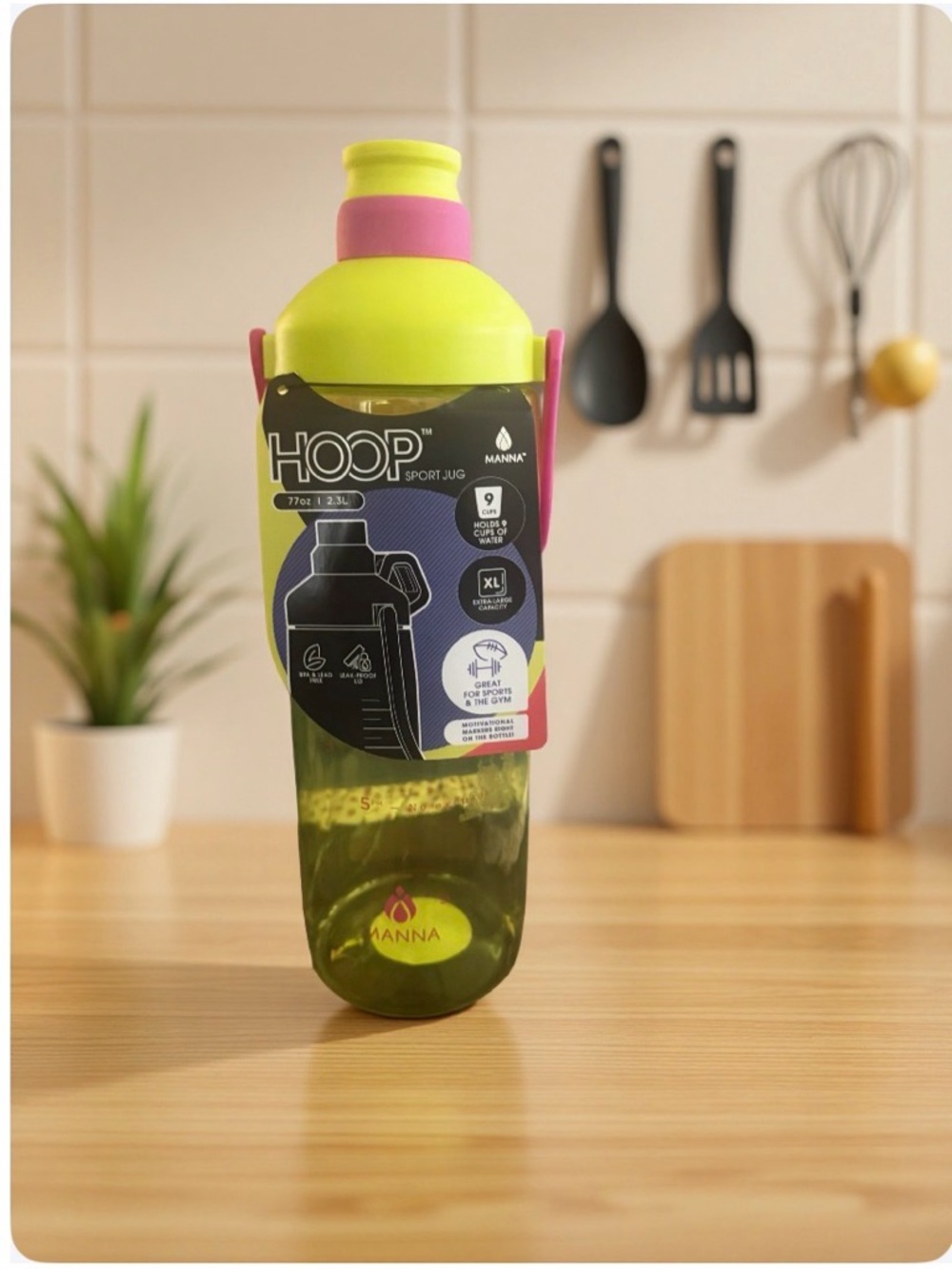 Manna yellow and Hot Pink Sport Jug bottle
